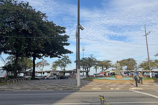 Vista da Rua de apartamento para alugar com 1 quarto, 40m² em Embaré, Santos