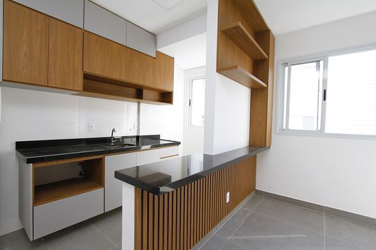 Cozinha de apartamento à venda com 1 quarto, 35m² em Buritis, Belo Horizonte