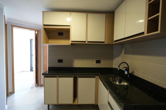 Cozinha de apartamento para alugar com 2 quartos, 46m² em Vila Scarpelli, Santo André