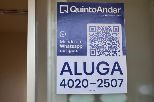 Placa QuintoAndar  de apartamento para alugar com 4 quartos, 90m² em Castelo, Belo Horizonte
