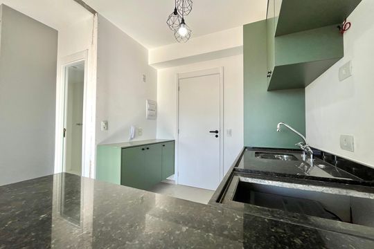 Cozinha de kitnet/studio à venda com 1 quarto, 29m² em Jardim Prudência, São Paulo