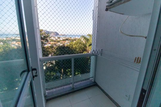 Varanda da Sala de apartamento para alugar com 1 quarto, 45m² em Camboinhas, Niterói