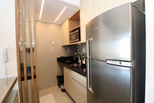 Cozinha de apartamento para alugar com 1 quarto, 30m² em Imbuí, Salvador