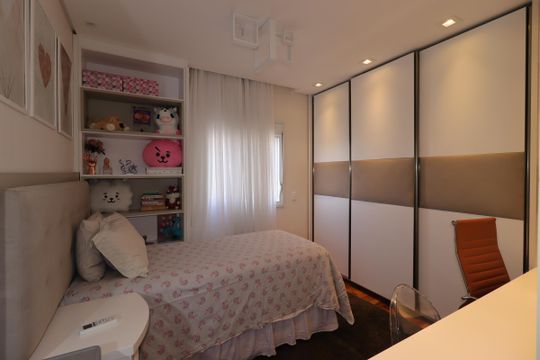 Suíte 2 de apartamento à venda com 3 quartos, 126m² em Vila Scarpelli, Santo André