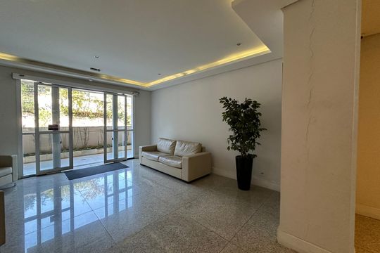 Hall de entrada de apartamento para alugar com 1 quarto, 71m² em Alphaville Residencial Um, Barueri