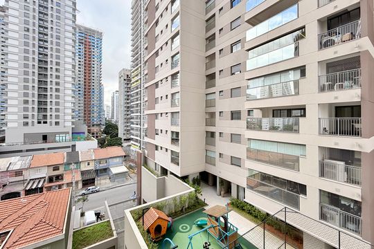 Vista  de kitnet/studio à venda com 1 quarto, 25m² em Santo Amaro, São Paulo