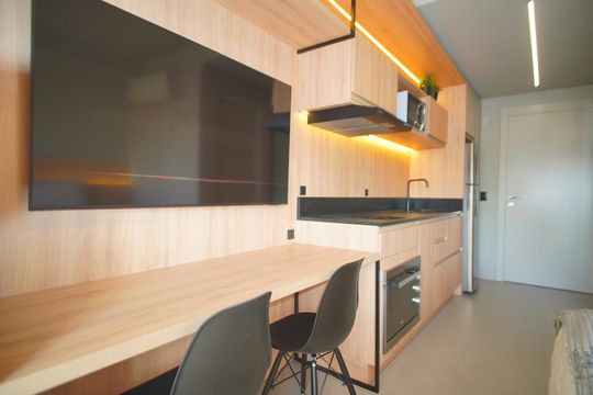 Sala - Quarto de kitnet/studio para alugar com 1 quarto, 25m² em Independência, Porto Alegre