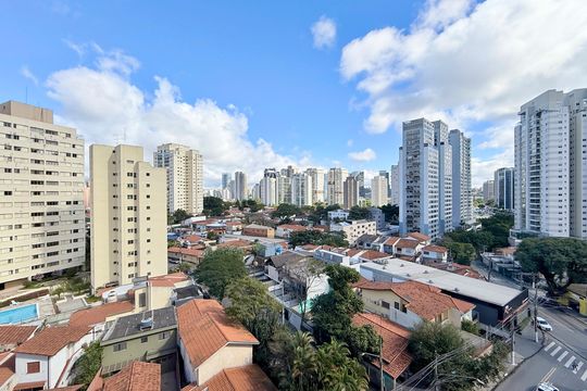 Vista  de kitnet/studio à venda com 1 quarto, 25m² em Santo Amaro, São Paulo