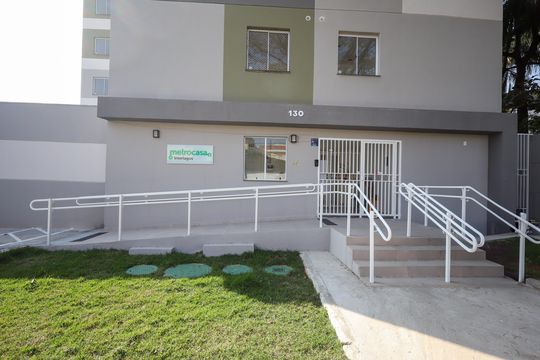 Fachada Portaria  de apartamento para alugar com 2 quartos, 35m² em Campo Grande, São Paulo