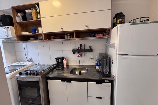 Cozinha de apartamento à venda com 2 quartos, 58m² em Vargem Grande, Rio de Janeiro