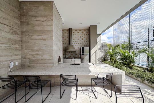 Área comum - Churrasqueira de apartamento para alugar com 2 quartos, 55m² em Tatuapé, São Paulo
