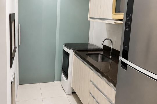 Cozinha de apartamento para alugar com 2 quartos, 70m² em São João, Porto Alegre