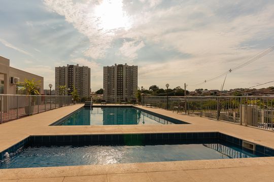 Área comum - Piscina de apartamento para alugar com 1 quarto, 45m² em Parque Industrial, Campinas