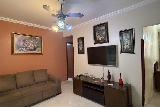 Sala de apartamento para alugar com 3 quartos, 90m² em Boqueirão, Santos