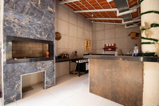 Área comum - Churrasqueira de casa à venda com 5 quartos, 964m² em Colônia Agrícola Samambaia, Brasília