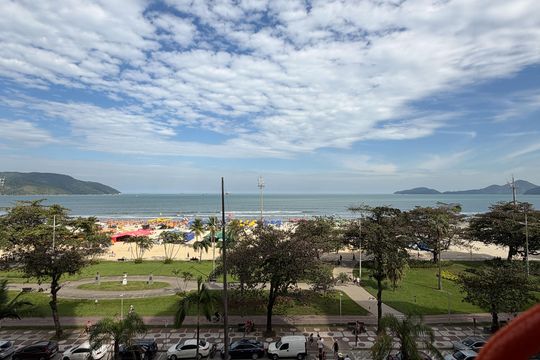 Vista da Sala de apartamento para alugar com 4 quartos, 220m² em Gonzaga, Santos
