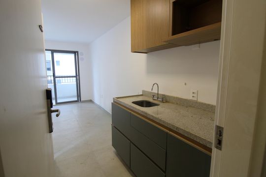 Cozinha de apartamento para alugar com 1 quarto, 25m² em Butantã, São Paulo
