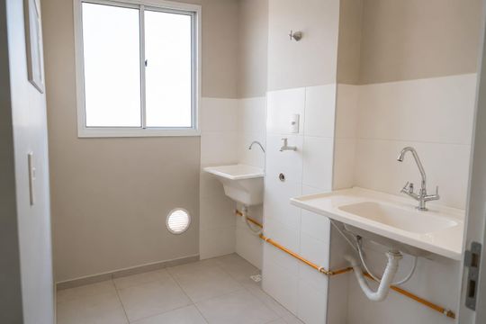 Cozinha de apartamento para alugar com 2 quartos, 55m² em Chácara São Pedro, Aparecida de Goiânia