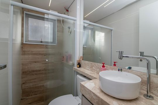 Banheiro do Quarto 2 Suíte de apartamento para alugar com 2 quartos, 60m² em Jardim Residencial Firenze, Hortolândia