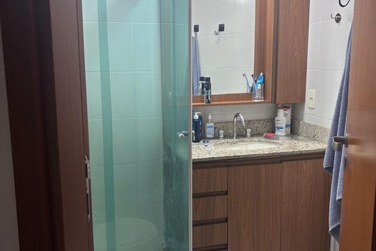Banheiro de apartamento à venda com 3 quartos, 104m² em Recreio dos Bandeirantes, Rio de Janeiro