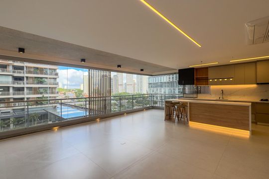 Sala de apartamento para alugar com 3 quartos, 167m² em Jardim das Acacias, São Paulo
