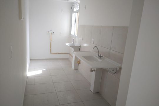 Sala/cozinha de apartamento à venda com 2 quartos, 45m² em Campo Grande, Rio de Janeiro