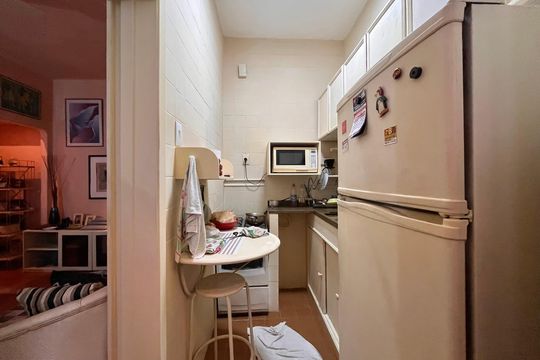 Cozinha de apartamento à venda com 1 quarto, 40m² em Leblon, Rio de Janeiro