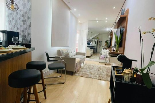 Sala de apartamento à venda com 2 quartos, 110m² em Jardim do Estádio, Santo André