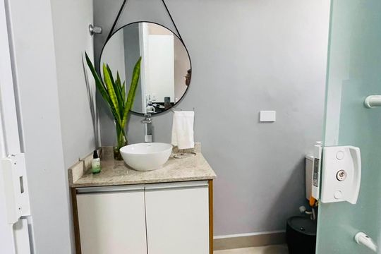 Banheiro de apartamento à venda com 2 quartos, 110m² em Jardim do Estádio, Santo André