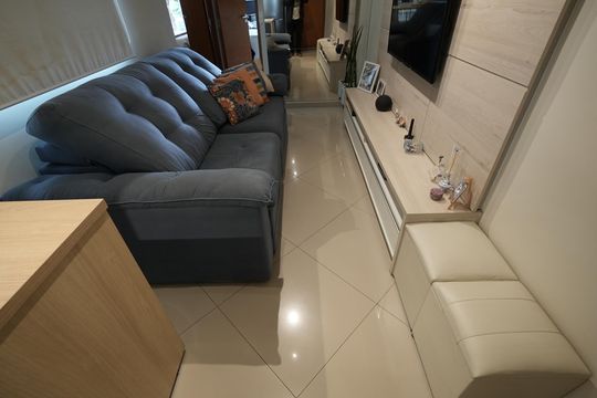 Sala de apartamento à venda com 2 quartos, 76m² em Vila Floresta, Santo André