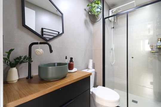 Banheiro  de apartamento à venda com 1 quarto, 34m² em Vila Leopoldina, São Paulo