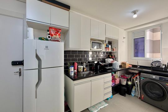 Cozinha  de apartamento para alugar com 2 quartos, 35m² em Santo Amaro, São Paulo