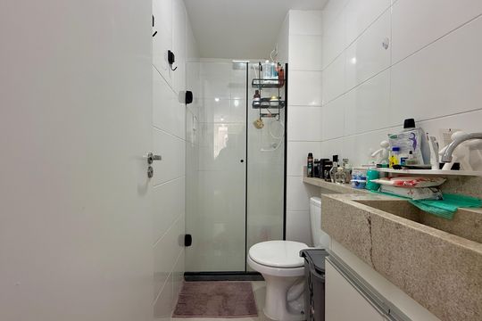 Banheiro  de apartamento para alugar com 2 quartos, 35m² em Santo Amaro, São Paulo