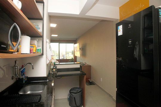 Cozinha + Área de Serviço de kitnet/studio para alugar com 1 quarto, 36m² em Centro Histórico, Porto Alegre