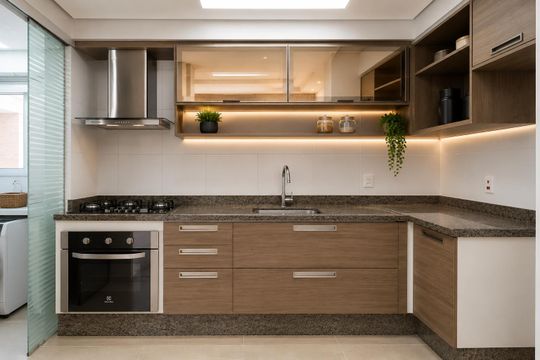Cozinha de apartamento à venda com 3 quartos, 96m² em Parque Fazendinha, Campinas