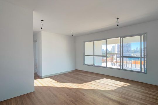 Sala de apartamento para alugar com 3 quartos, 109m² em Jardim Caravelas, São Paulo