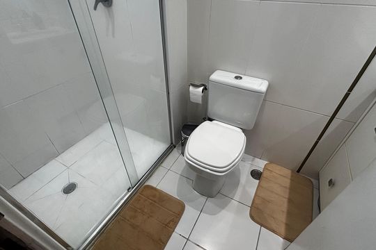 Banheiro da Suíte 2 de apartamento à venda com 3 quartos, 114m² em Centro, Santo André