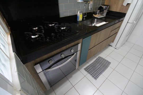 Cozinha de apartamento para alugar com 2 quartos, 60m² em Conjunto Residencial Flamboyant, São José dos Campos