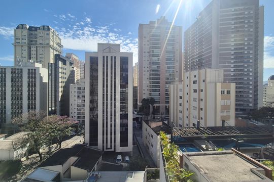 Vista de kitnet/studio para alugar com 1 quarto, 37m² em Itaim Bibi, São Paulo