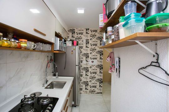 Cozinha de apartamento à venda com 2 quartos, 48m² em Americanópolis, São Paulo