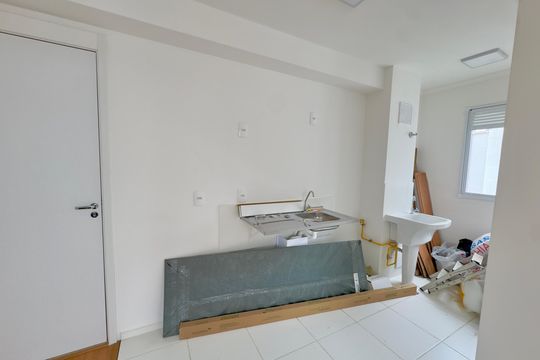 Cozinha de apartamento à venda com 2 quartos, 36m² em Vila das Bandeiras, Guarulhos