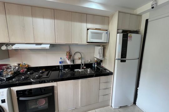 Cozinha de apartamento à venda com 2 quartos, 43m² em Jardim Ampliacao, São Paulo