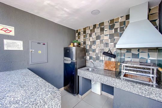 Área comum - Churrasqueira de apartamento para alugar com 2 quartos, 60m² em Quarta Parada, São Paulo