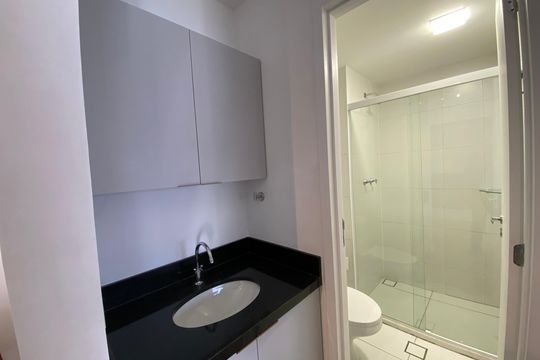 Banheiro de apartamento para alugar com 1 quarto, 45m² em Vila Sonia, São Paulo