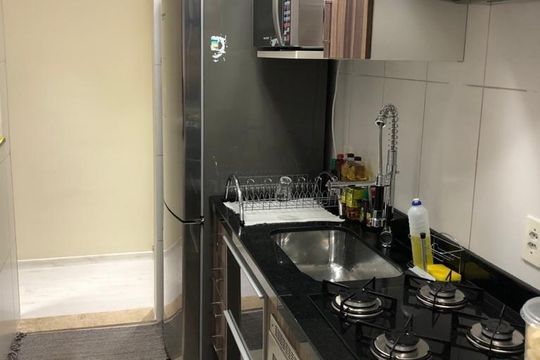 Cozinha de apartamento à venda com 2 quartos, 47m² em Jardim Nova Europa, Campinas