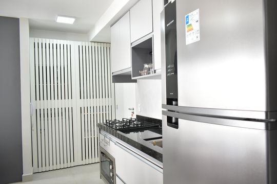 Cozinha de apartamento à venda com 2 quartos, 50m² em Planalto Paulista, São Paulo