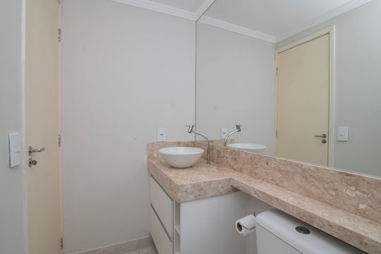 Banheiro Social de apartamento para alugar com 2 quartos, 62m² em Jardim Santa Izabel, Hortolândia