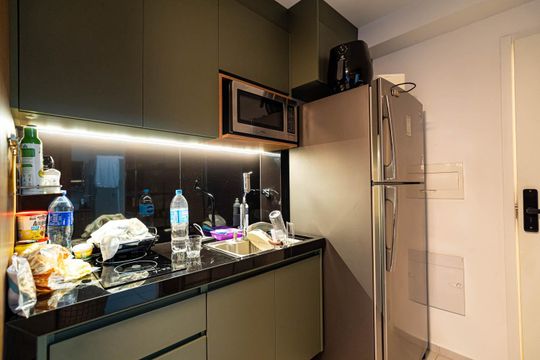 Cozinha de apartamento à venda com 1 quarto, 39m² em Bela Vista, São Paulo