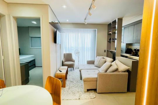 Sala de apartamento para alugar com 2 quartos, 39m² em Jardim Santa Paula, Cotia