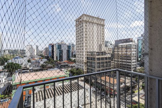 Varanda da Sala de apartamento para alugar com 1 quarto, 54m² em Vila Olímpia, São Paulo